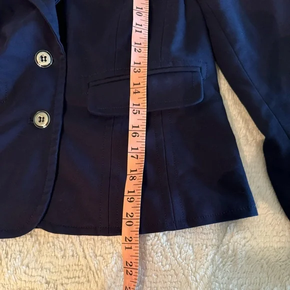 New York & Co. 7th Avenue Navy Blue Women's Blazer Jacket - Picture 2 of 9